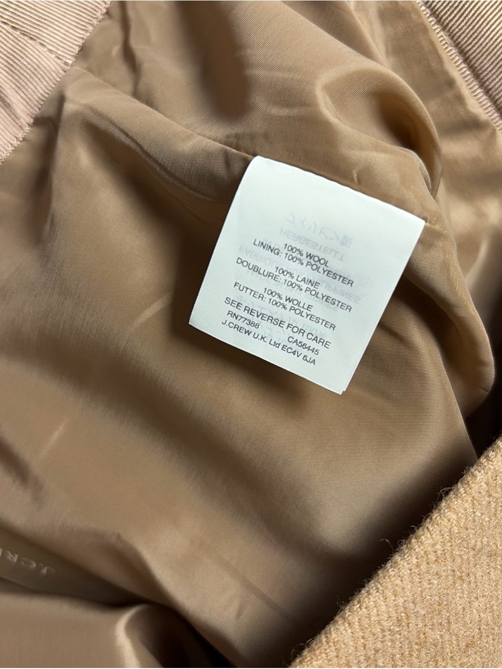 J.Crew No. 2 Pencil Skirt Tan Wool Women's 6 Professional NWT Secretary - Picture 7 of 7
